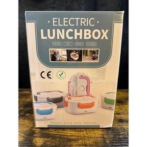 Electric Lunch Box Portable Food Warmer 1.5L Stainless Steel 12V 24V 110V Green